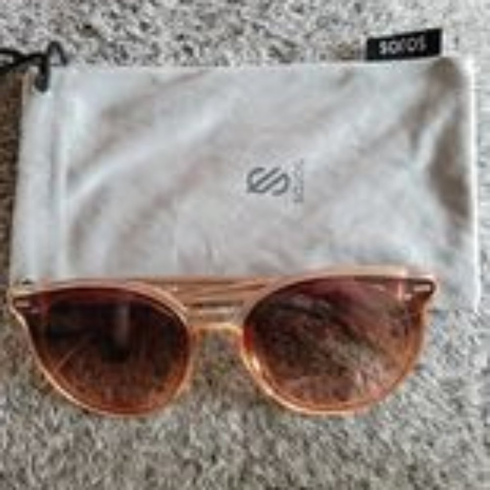 CLassic Round Retro Glasses Crystal Brown Frame & Brown Lens